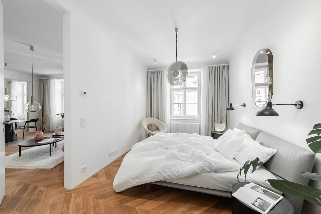 Herrschaftliche Altbauwohnung in erstklassiger Lage an der Leipziger Thomaskirche 5 Architektur - Immobilie - Schlafzimmer 1