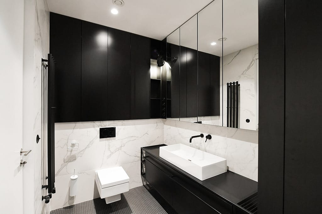 Moderne Maisonettewohnung im Loftstil in Leipzig-Südvorstadt 14 Architektur - Immobilie - Gaeste WC 1