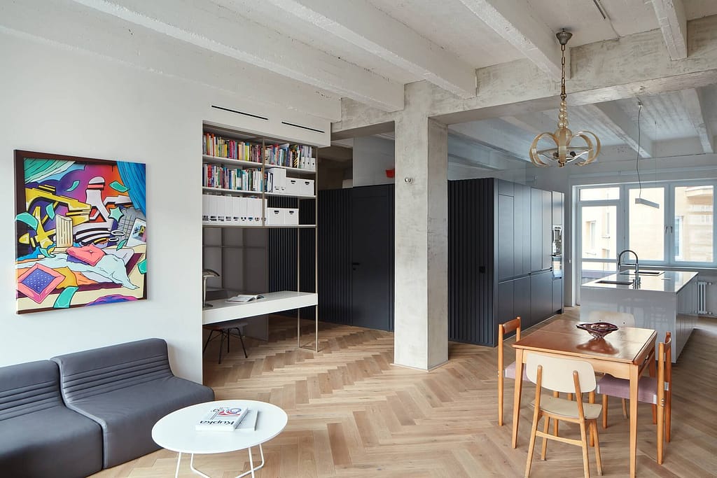 4-Zimmer-Design-Wohnung im Leipziger Waldstraßenviertel 7 Architektur - Immobilie - Wohn Ess Bereich