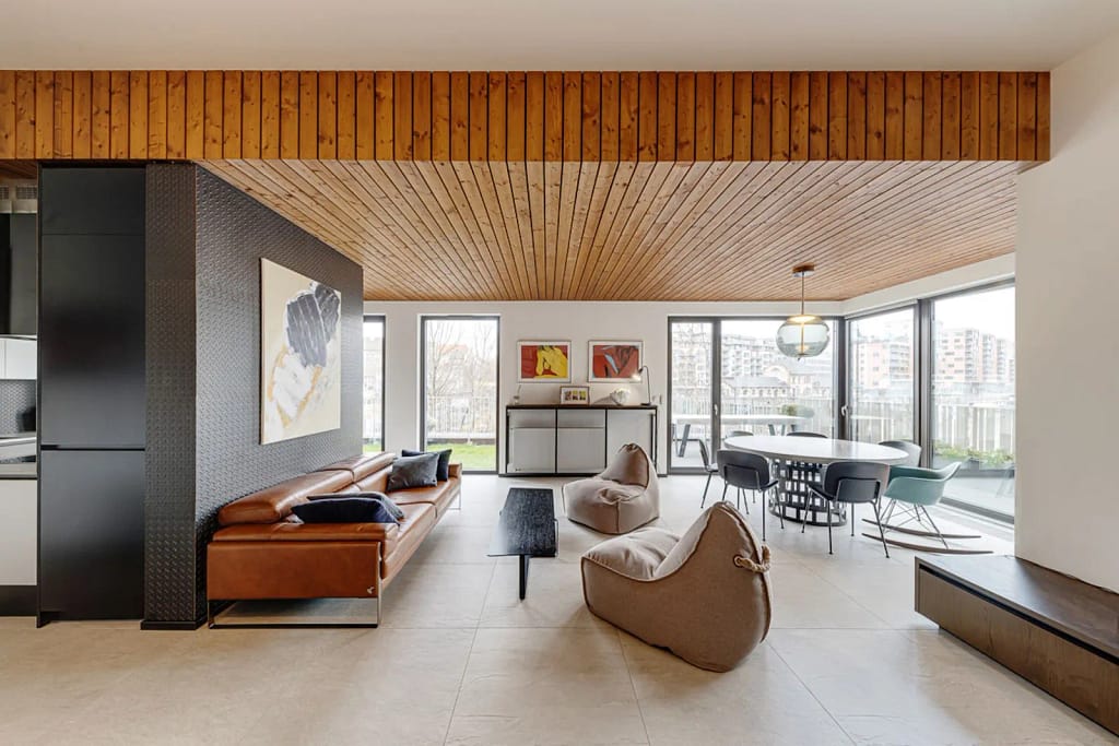 Stilvolle Maisonette-Wohnung mit luxuriöser Ausstattung neben dem Berliner Tiergarten 2 Architektur - Immobilie - Wohnzimmer