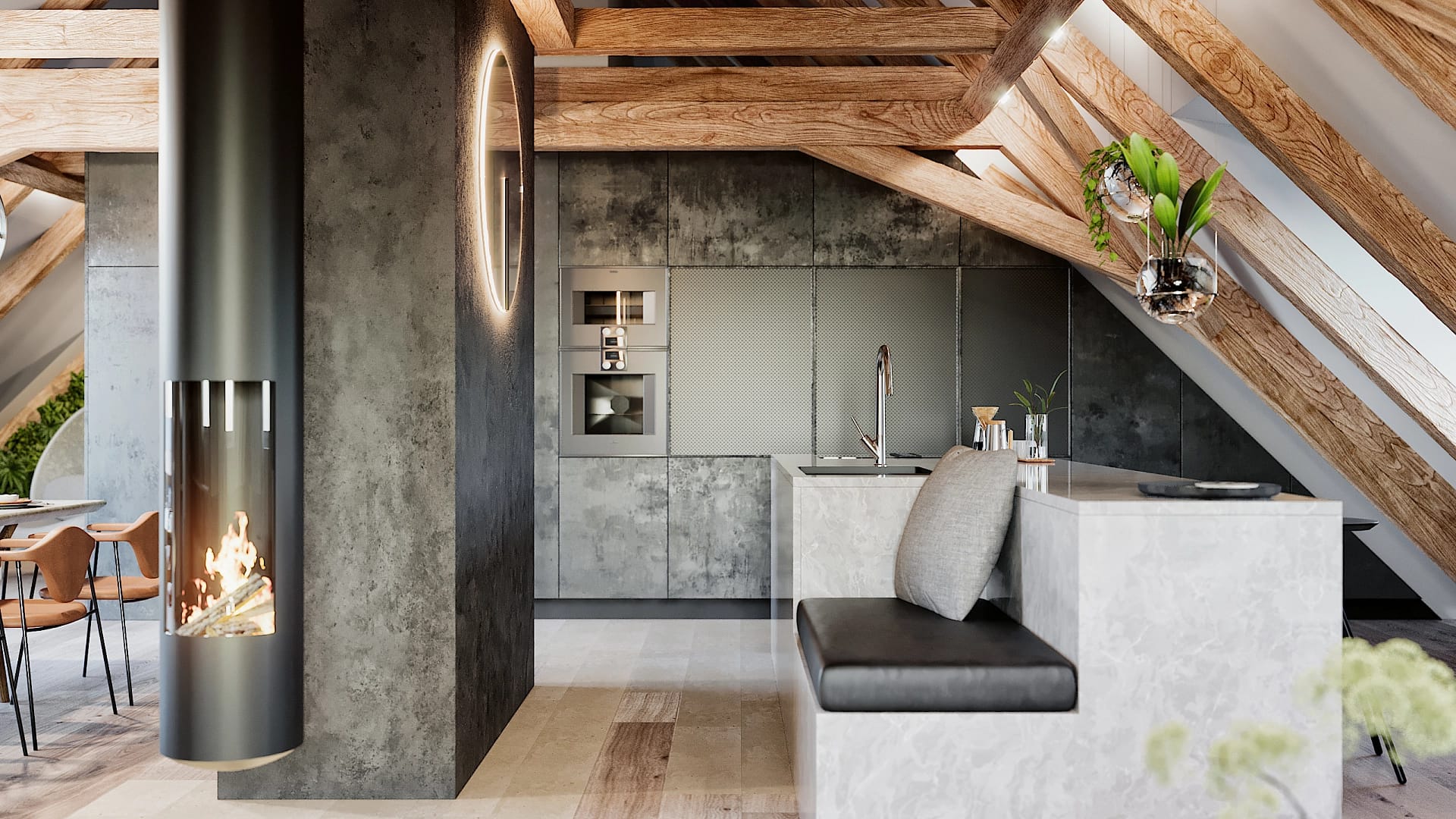 Elegante Wohnung in exklusivem Wohngebäude in Prenzlauer Berg in Berlin 5 Architektur - Immobilie - Kueche