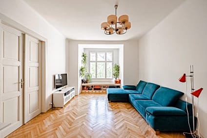 Hochwertig renoviertes Albau-Juwel in Gohlis-Süd in Leipzig 4 Architektur - Immobilie - Wohnzimmer 1